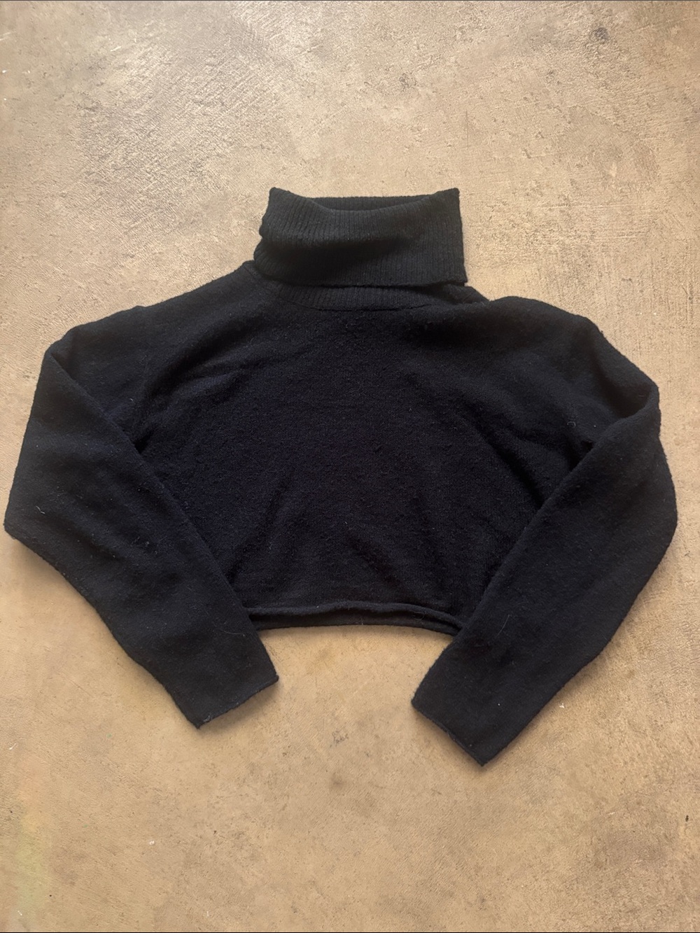 Princess Polly Black Turtleneck Cropped Women's Sweater size M/L